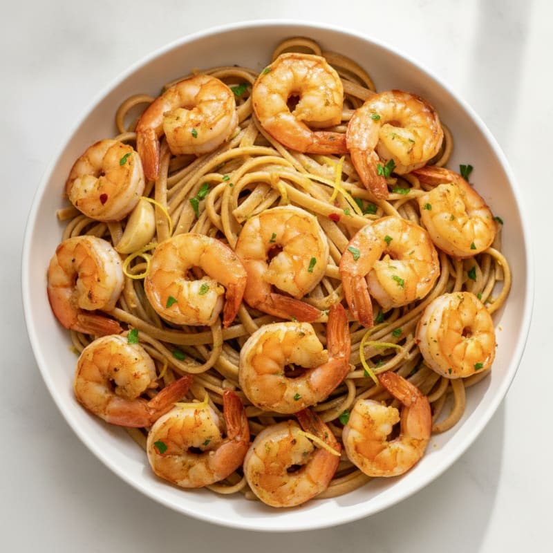 Garlic Butter Shrimp Scampi with Linguine