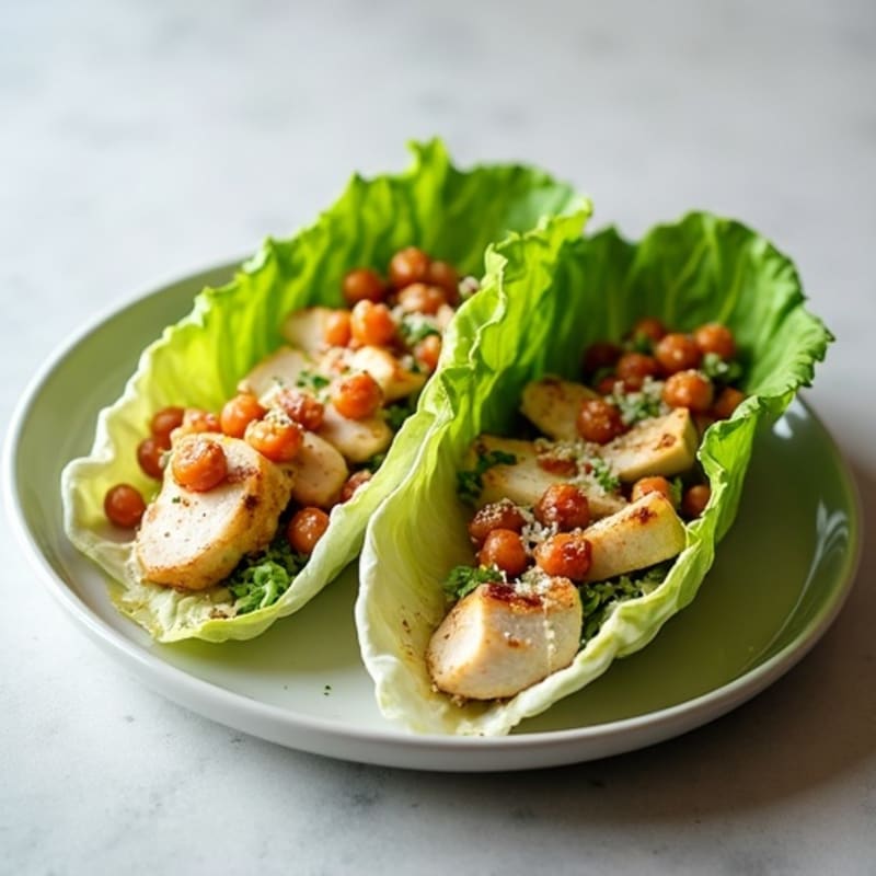 Grilled Chicken Crispy Caesar Lettuce Wraps