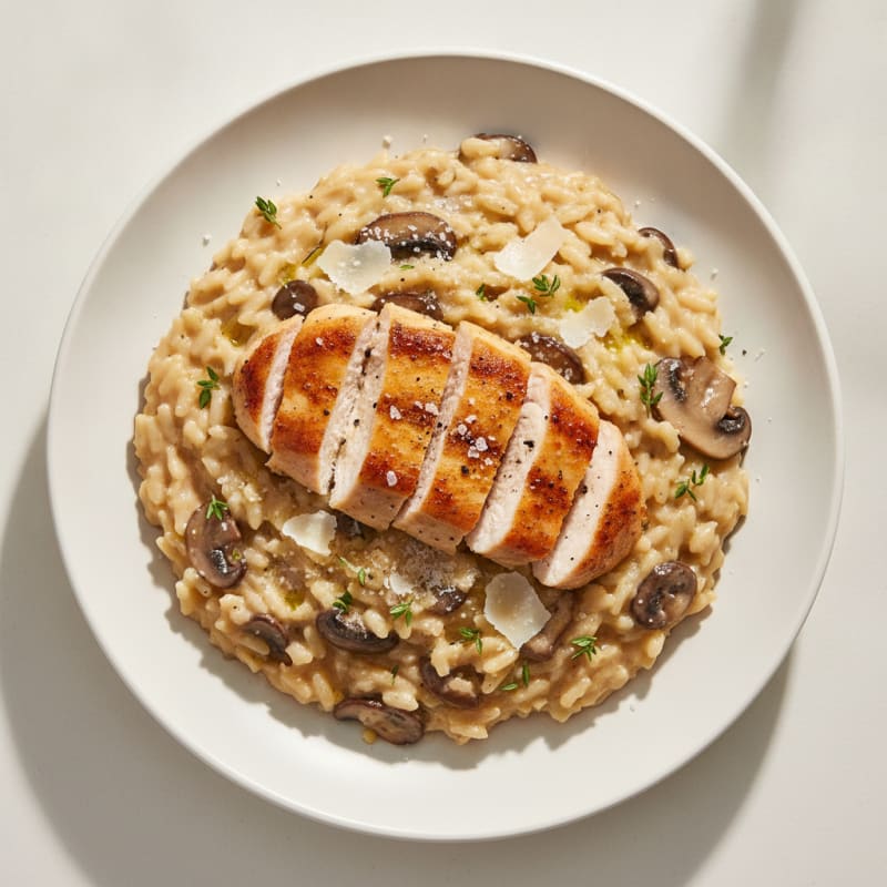 Creamy Mushroom Risotto with Parmesan