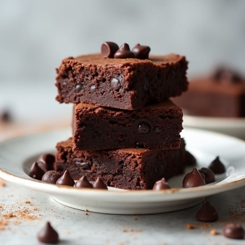 Fudgy Dark Chocolate Protein Brownies