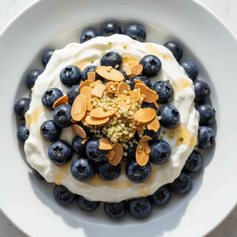 Greek Yogurt Protein Parfait with Berries and Almonds