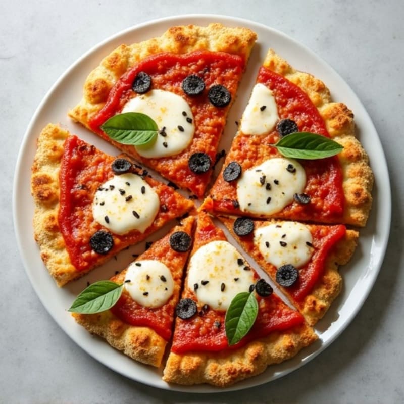 Crispy Cauliflower Crust Pizza with Fresh Mozzarella