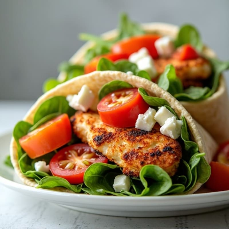 Crispy Grilled Chicken and Fresh Veggie Wrap