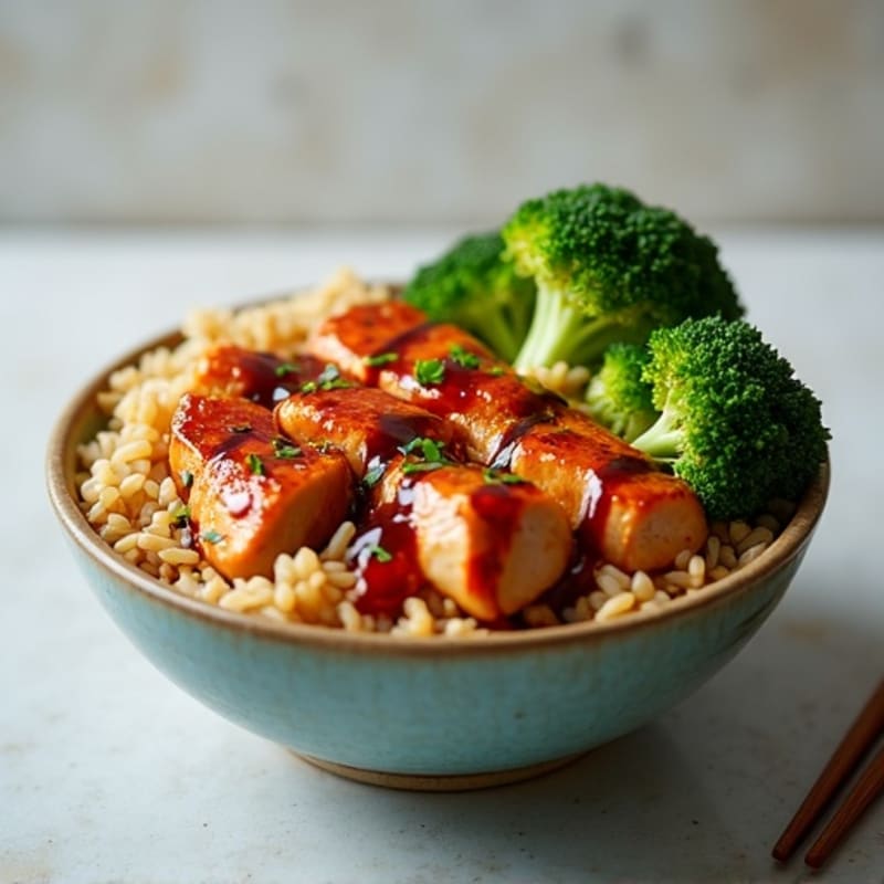 Sticky Ginger-Garlic Teriyaki Chicken Bowl