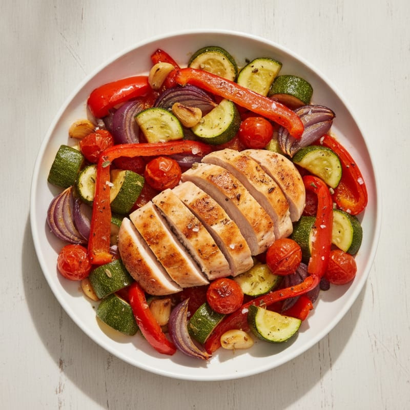 Mediterranean Herb-Roasted Chicken and Vegetables