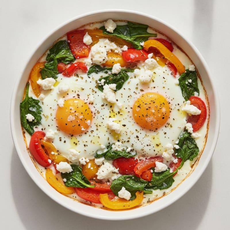 Baked Eggs with Roasted Vegetables
