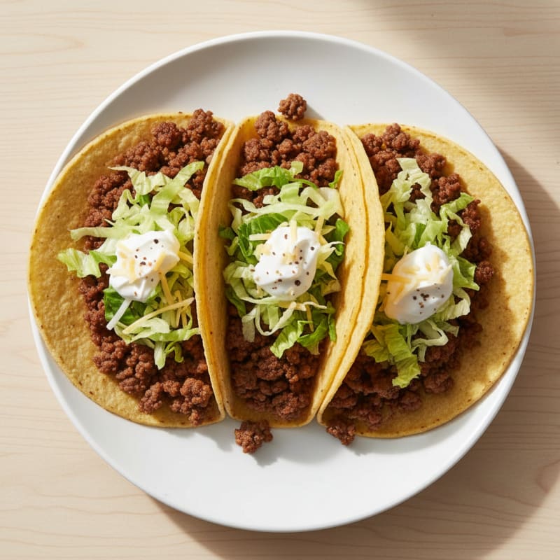 Ground Beef Tacos with Traditional Fixings