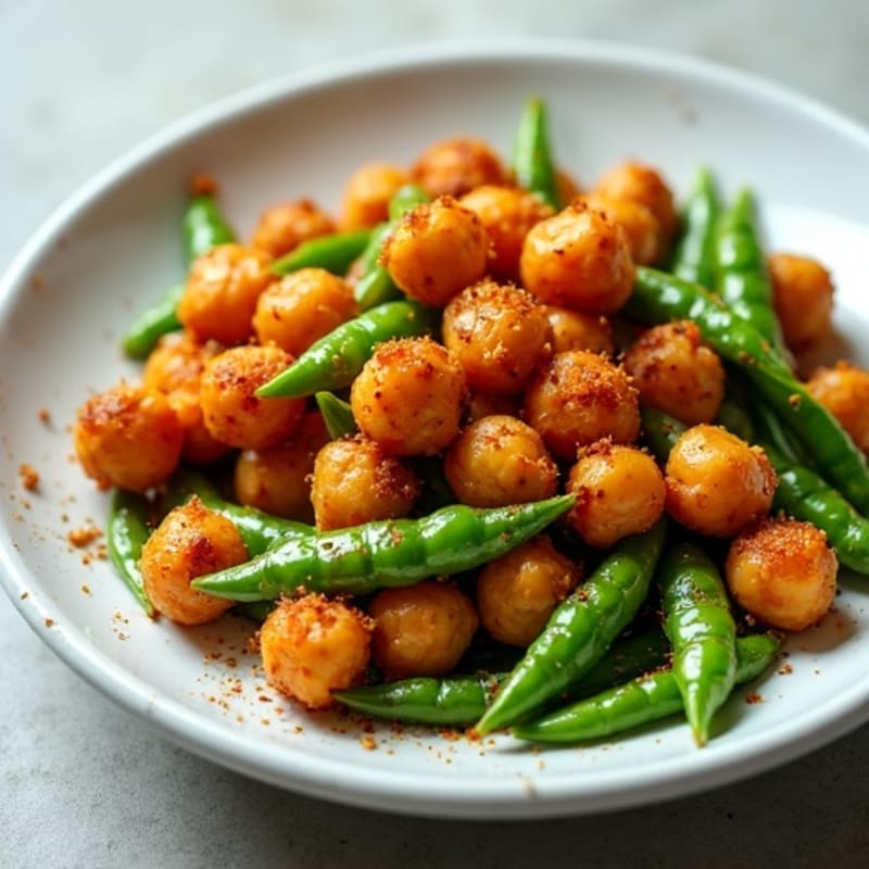 Crispy Roasted Chickpeas with Edamame & Nutritional Yeast