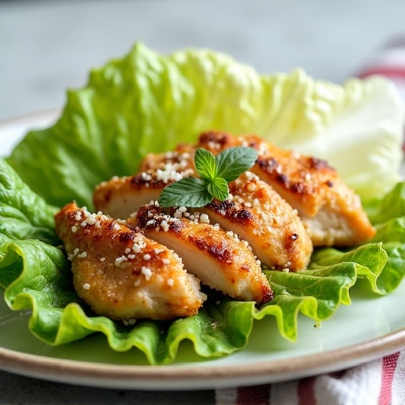 Crispy Grilled Chicken Caesar Lettuce Wrap