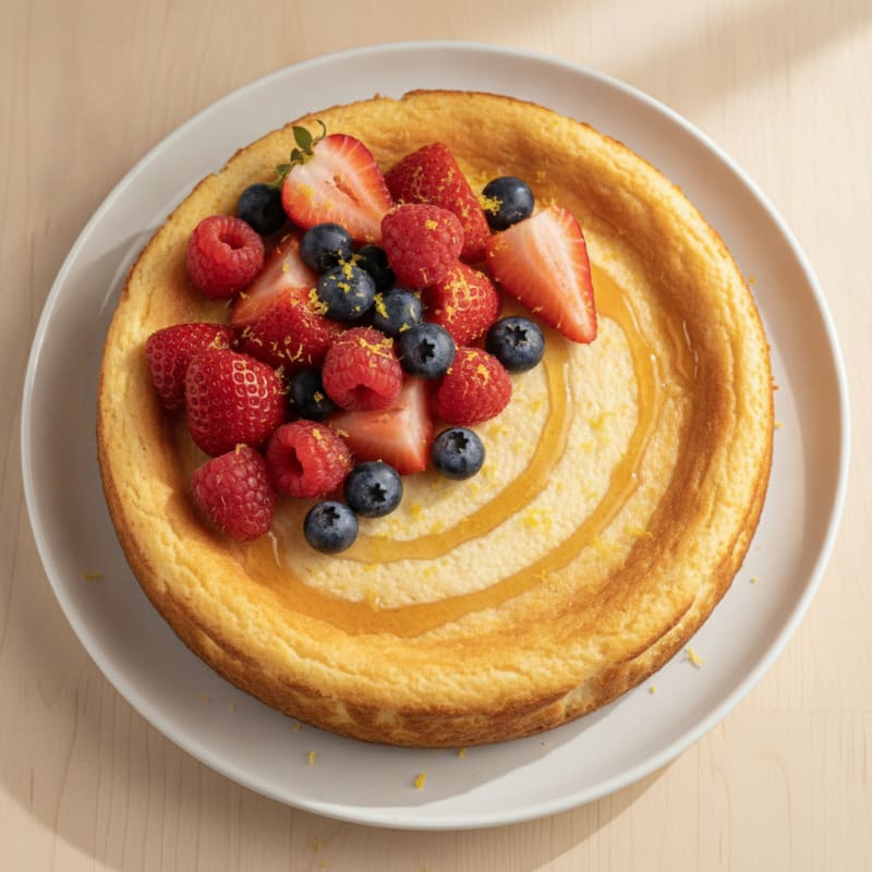 Cottage Cheese Protein Cheesecake with Fresh Berries