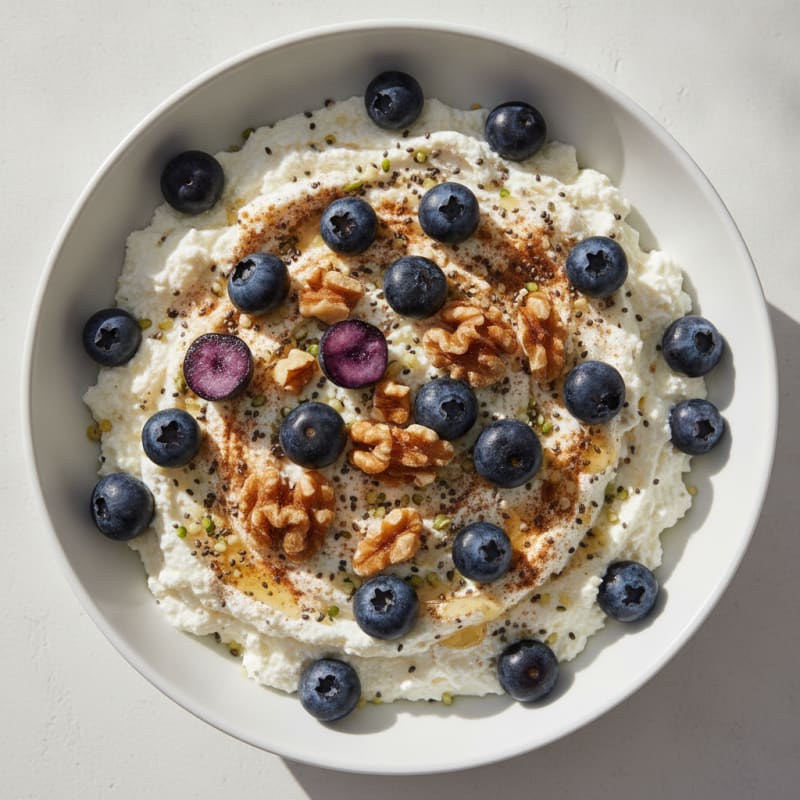 Blueberry Cottage Cheese Power Bowl