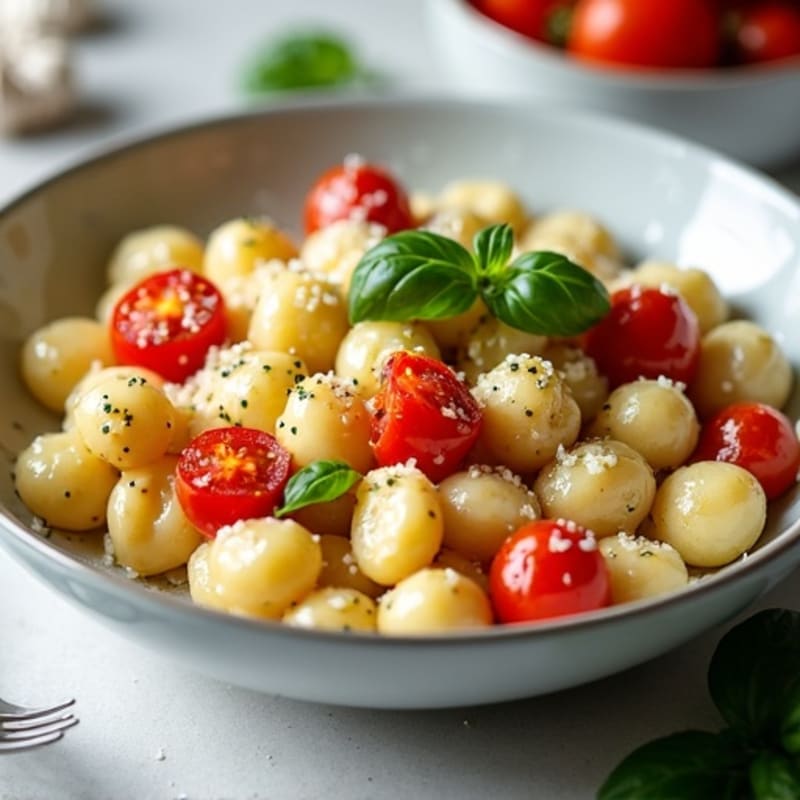 Herb-Ricotta Gnocchi with Roasted Cherry Tomatoes
