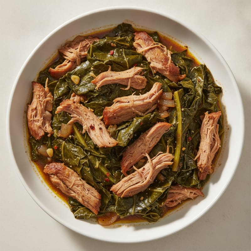 Braised Collard Greens with Smoked Turkey