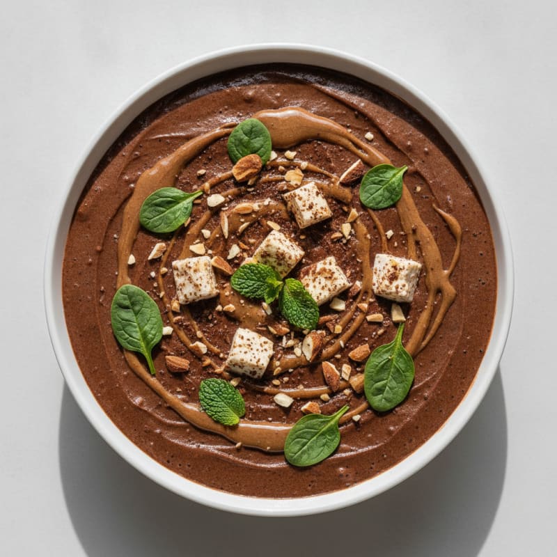 Chocolate Protein Mousse with Silken Tofu and Almond Butter