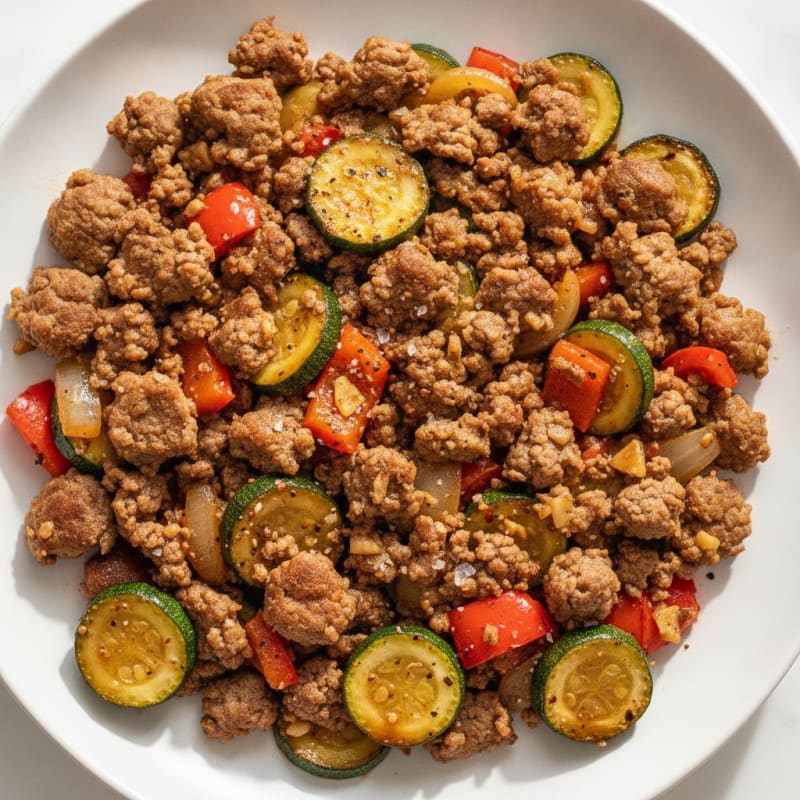 Savory Ground Beef and Vegetable Skillet