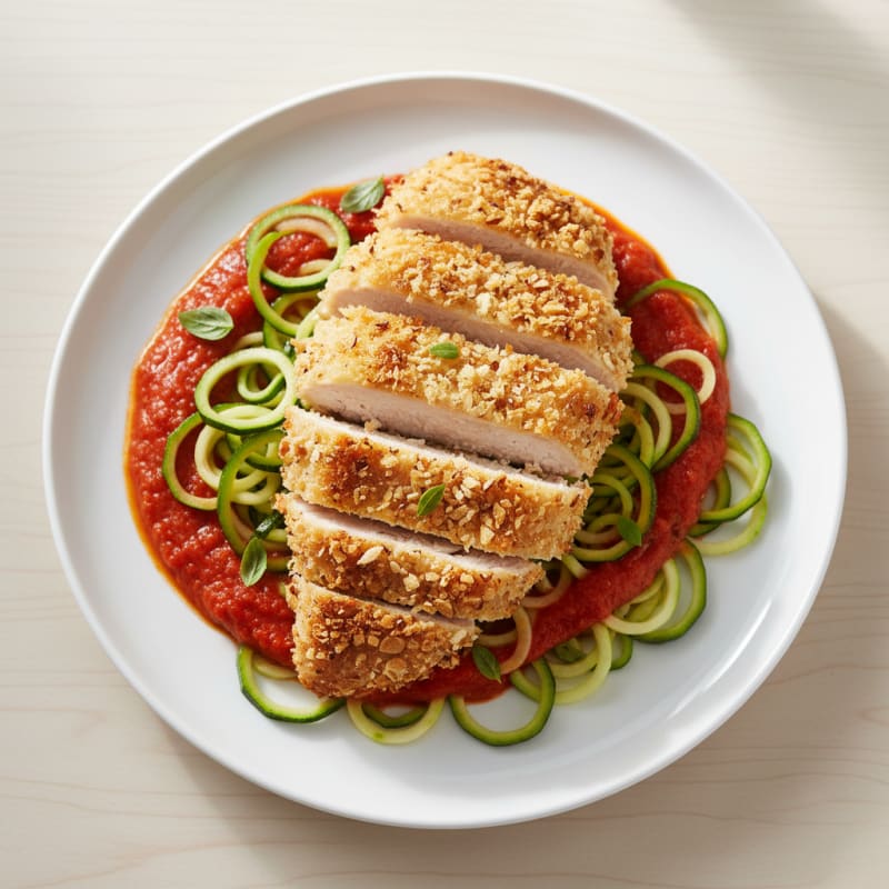 Crispy Parmesan Chicken with Zesty Marinara
