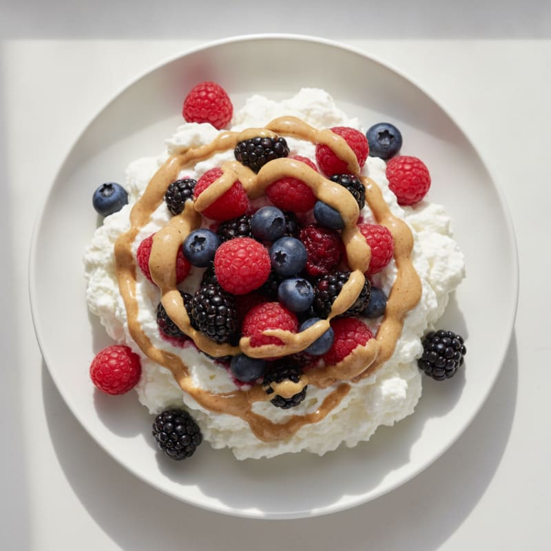 Silky Greek Yogurt Protein Mousse with Mixed Berries