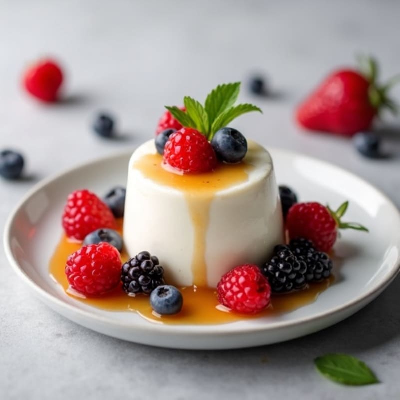 Cottage Cheese Protein Mousse with Mixed Berries