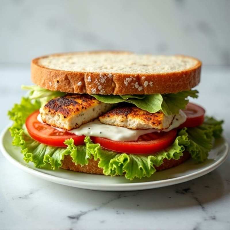 Herb-Roasted Chicken and Greek Yogurt Salad Sandwich