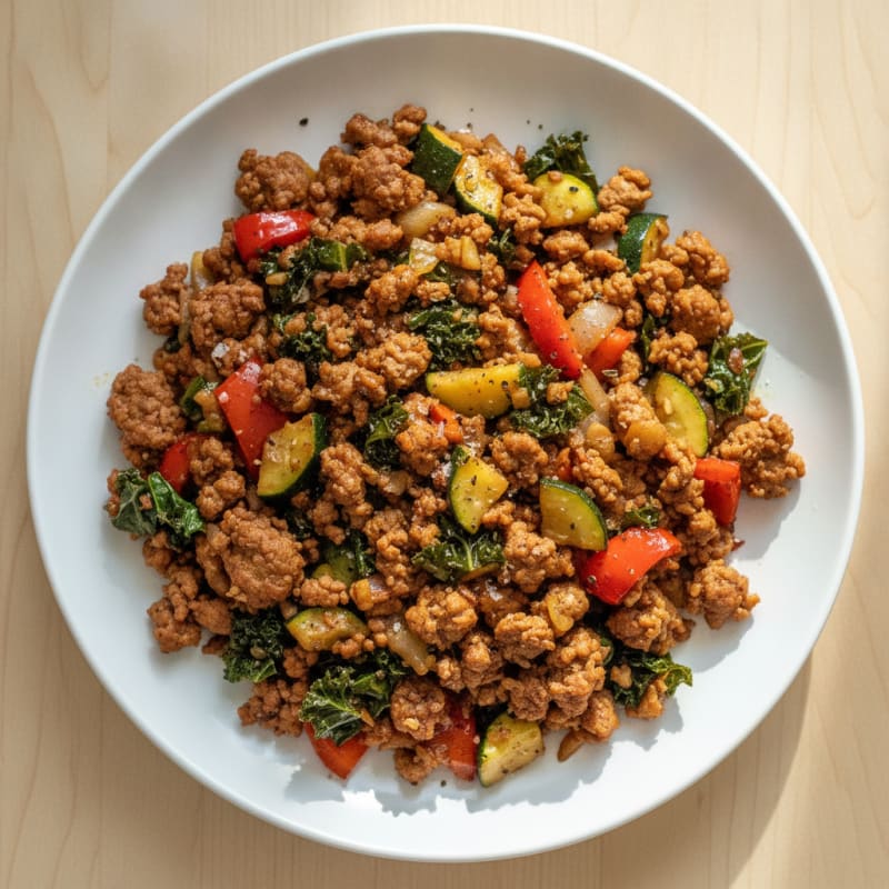 Savory Ground Turkey Skillet