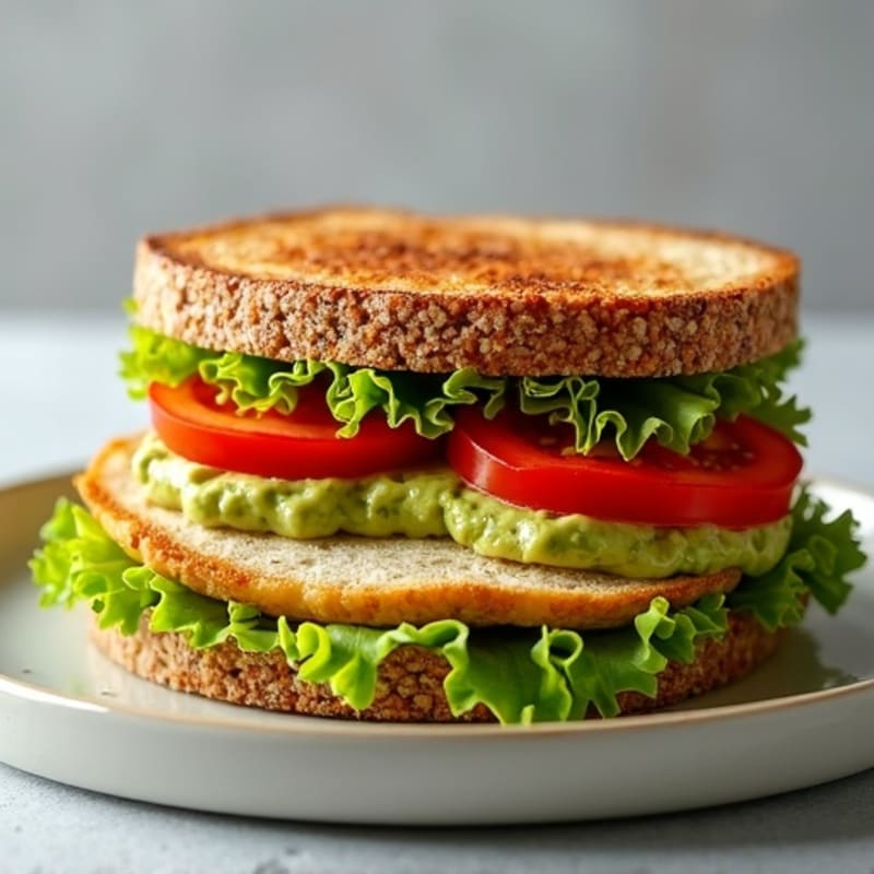 Grilled Chicken Sandwich with Creamy Avocado and Crisp Lettuce