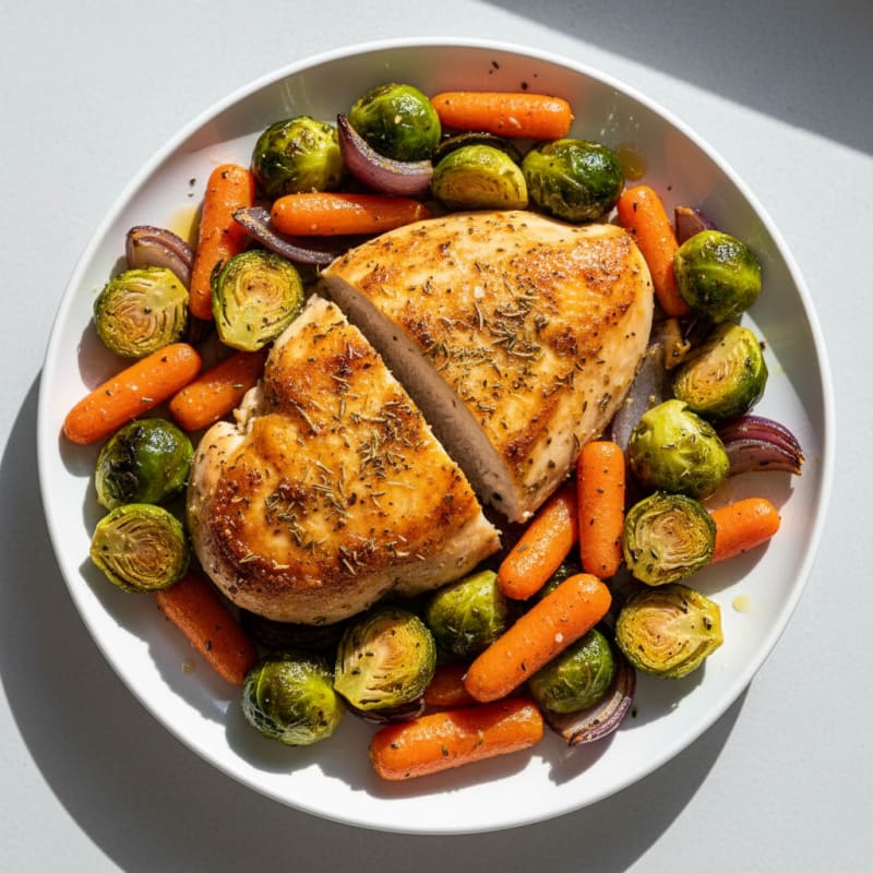 Tender Herb-Roasted Chicken and Veggies
