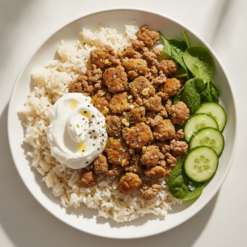 Lamb and Jasmine Rice Bowl