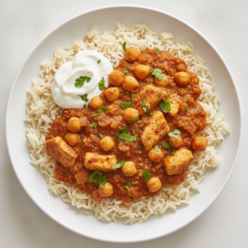Hearty Chickpea Masala with Basmati Rice