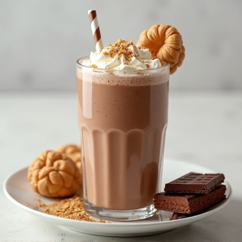 Chocolate Protein Shake with Cottage Cheese and Peanut Butter