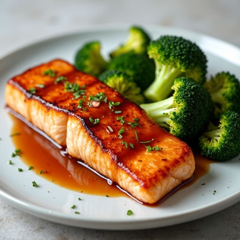 Crispy Teriyaki Salmon with Roasted Broccoli