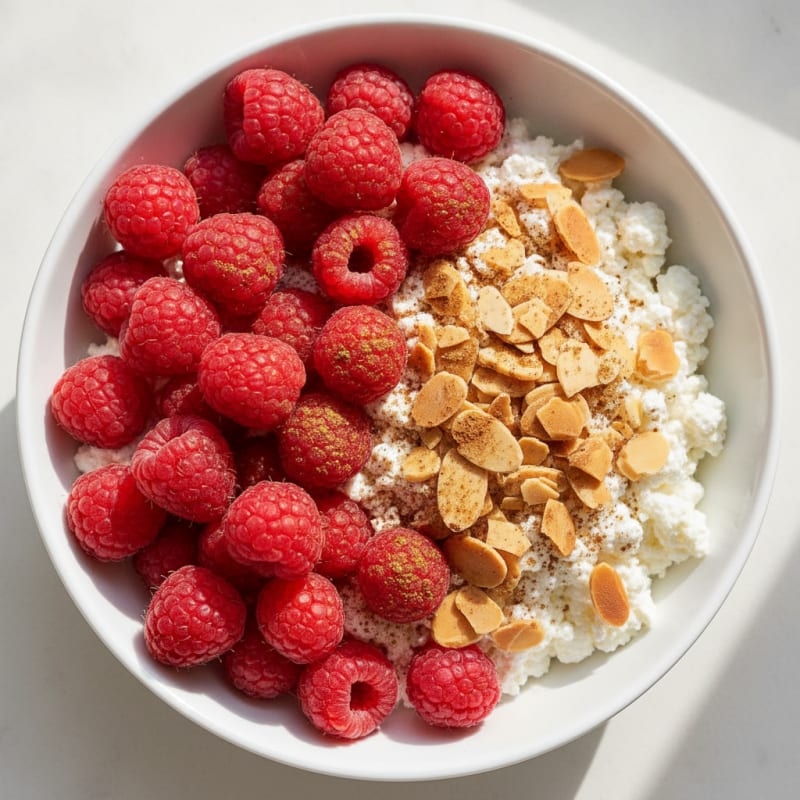 Cottage Cheese with Berries and Almonds