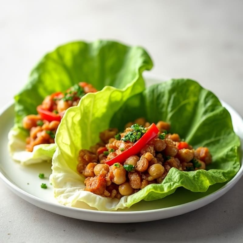 Pork Savory Ginger-Garlic Crispy Lettuce Wraps