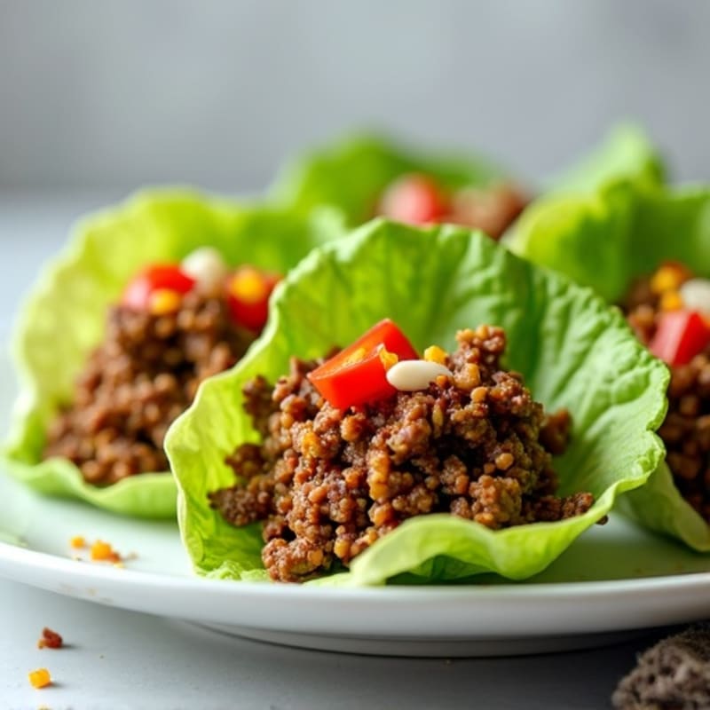 Ginger-Garlic Ground Beef Lettuce Cups