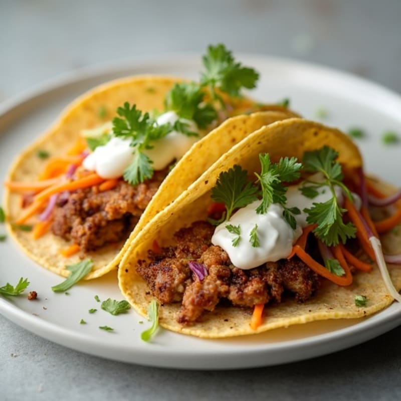 Crispy Slow Cooked Pork Carnitas Tacos with Zesty Cabbage Slaw