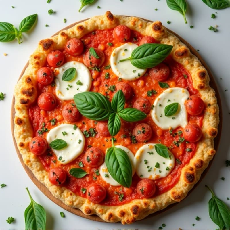 Cauliflower Crust Protein Pizza with Fresh Herbs