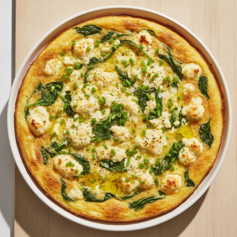 Baked Cottage Eggs with Chives