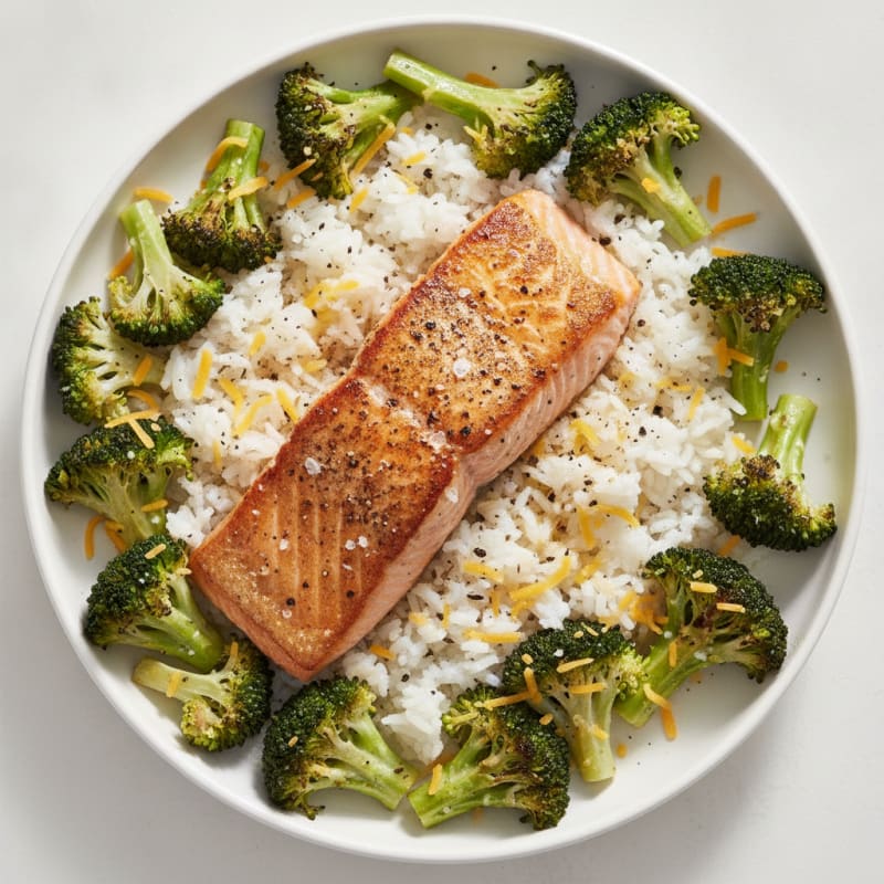 Pan-Seared Salmon with Roasted Broccoli