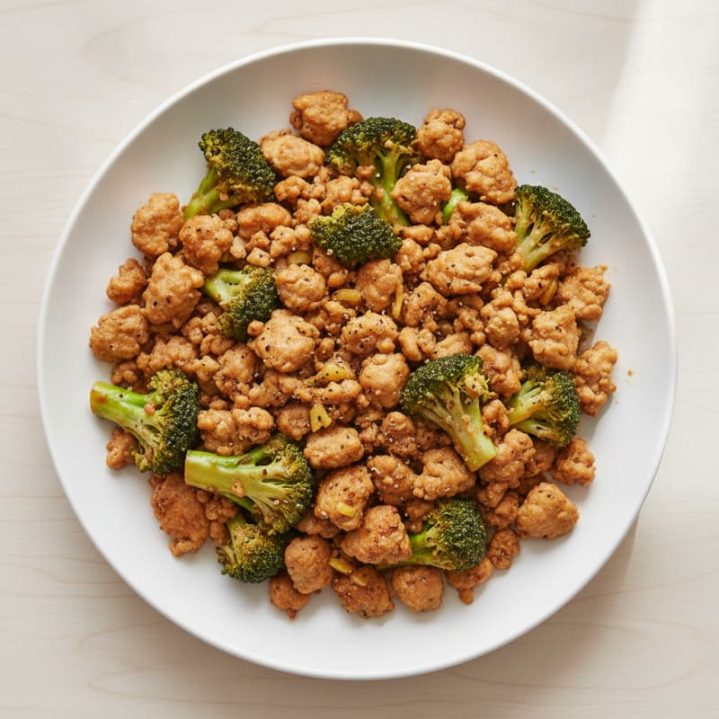 Ground Chicken and Broccoli Stir-Fry
