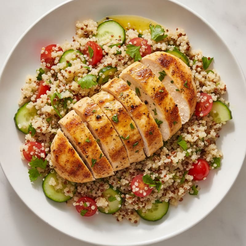 Lemon Herb Chicken and Quinoa Salad