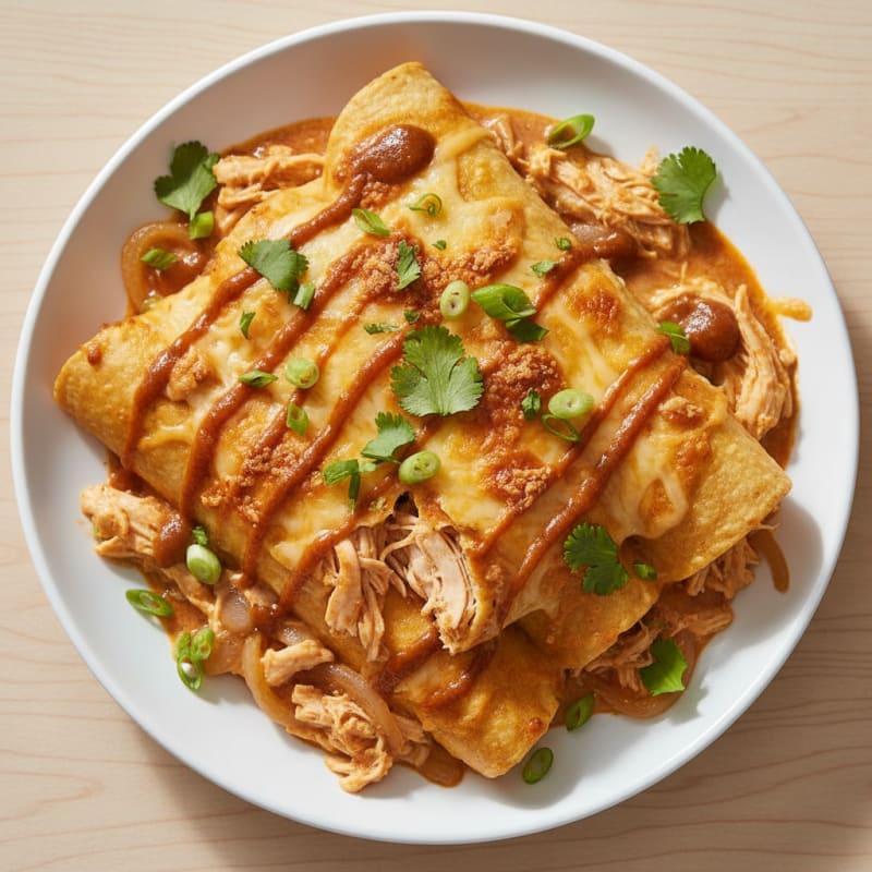 Creamy Chipotle Chicken Enchiladas