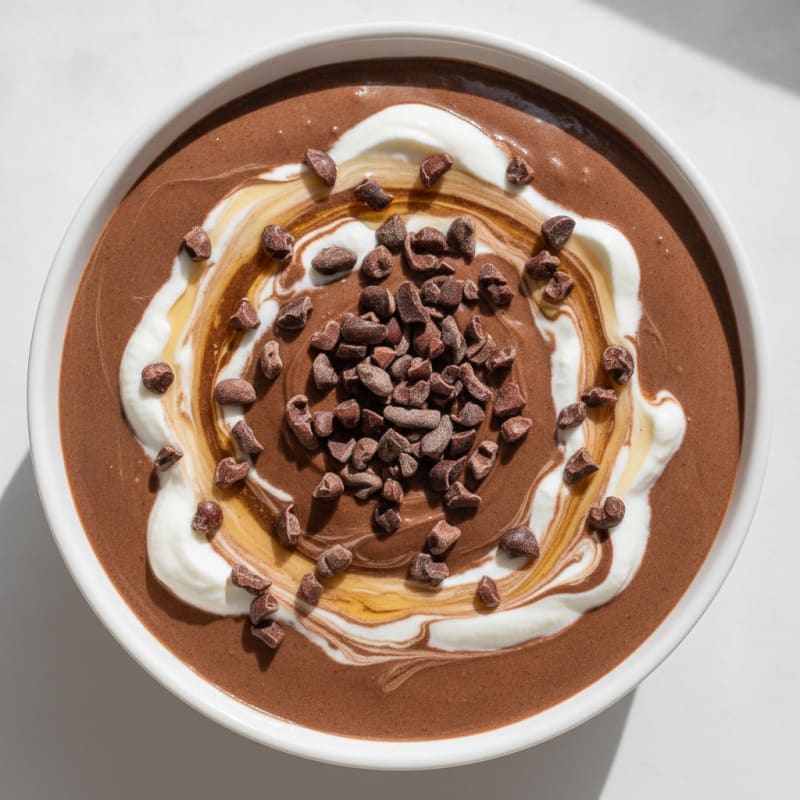 Silky Chocolate Protein Pudding with Greek Yogurt