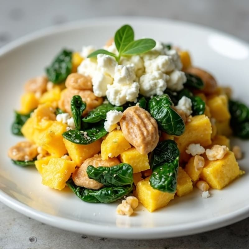 Egg White and Turkey Scramble with Spinach