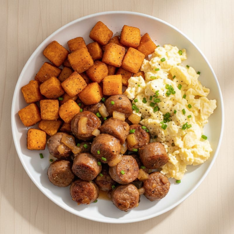 Apple Maple Chicken Sausage Breakfast