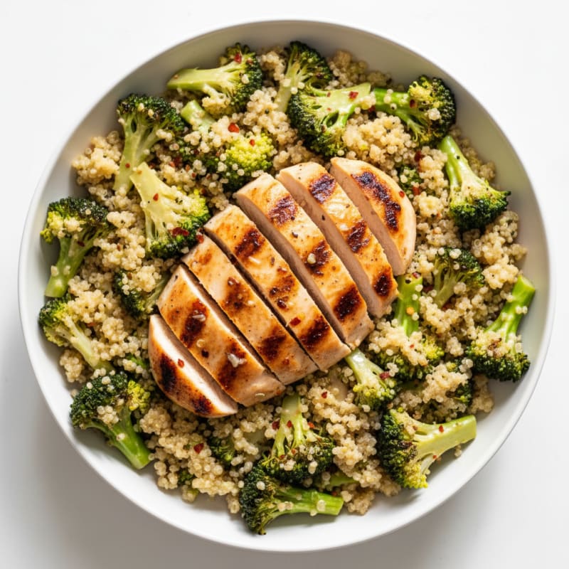 Grilled Chicken and Broccoli Quinoa Bowl