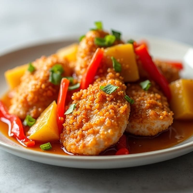 Crispy Baked Sweet and Sour Chicken