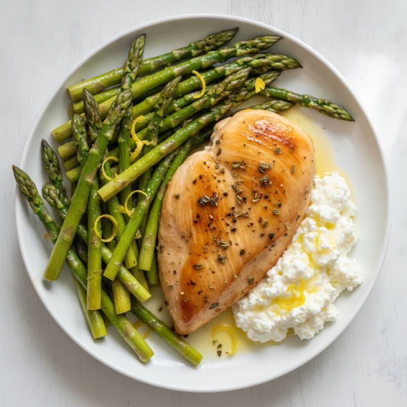 Lemon-Herb Roasted Chicken and Asparagus
