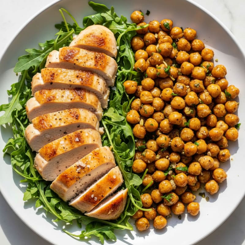 Roasted Chickpeas with Lemon-Herb Vinaigrette