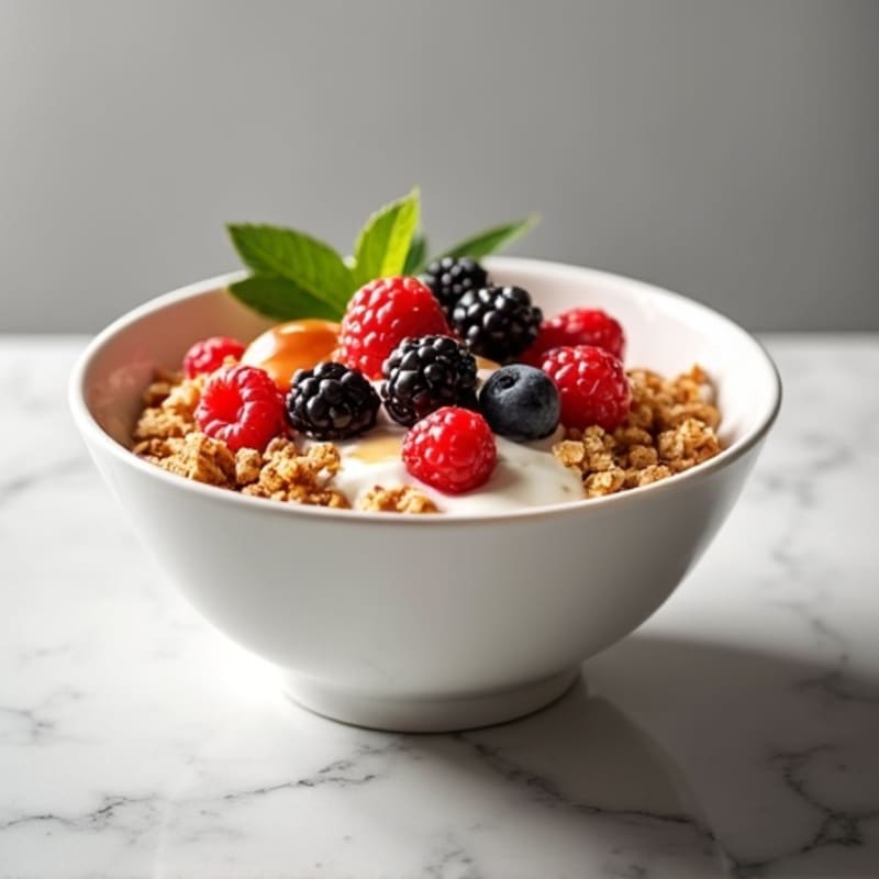 Creamy Greek Yogurt Power Bowl with Honey-Drizzled Berries