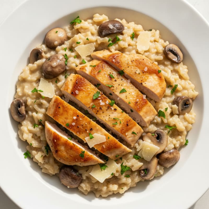 Creamy Parmesan Mushroom Risotto