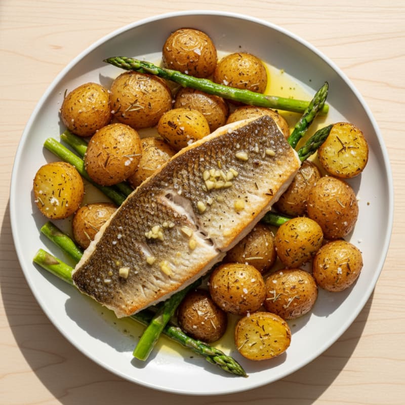 Pan-Seared Sea Bass with Roasted Potatoes